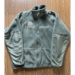 US Military Jacket Mens L Green Fleece Gen III Cold Weather Fleece Surplus Army